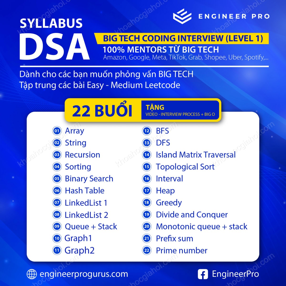 Khóa Học DSA Level 1 Cùng Engineer Pro
