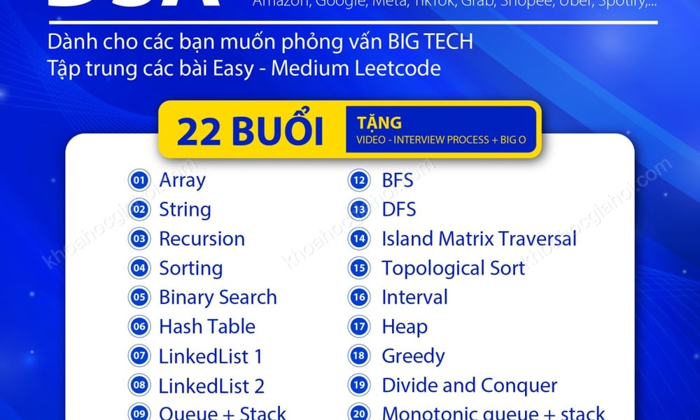 Khóa Học DSA Level 1 Cùng Engineer Pro