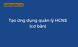 Khóa Học Số Hóa Quản Lý Nhân Sự Cơ Bản Với Appsheet