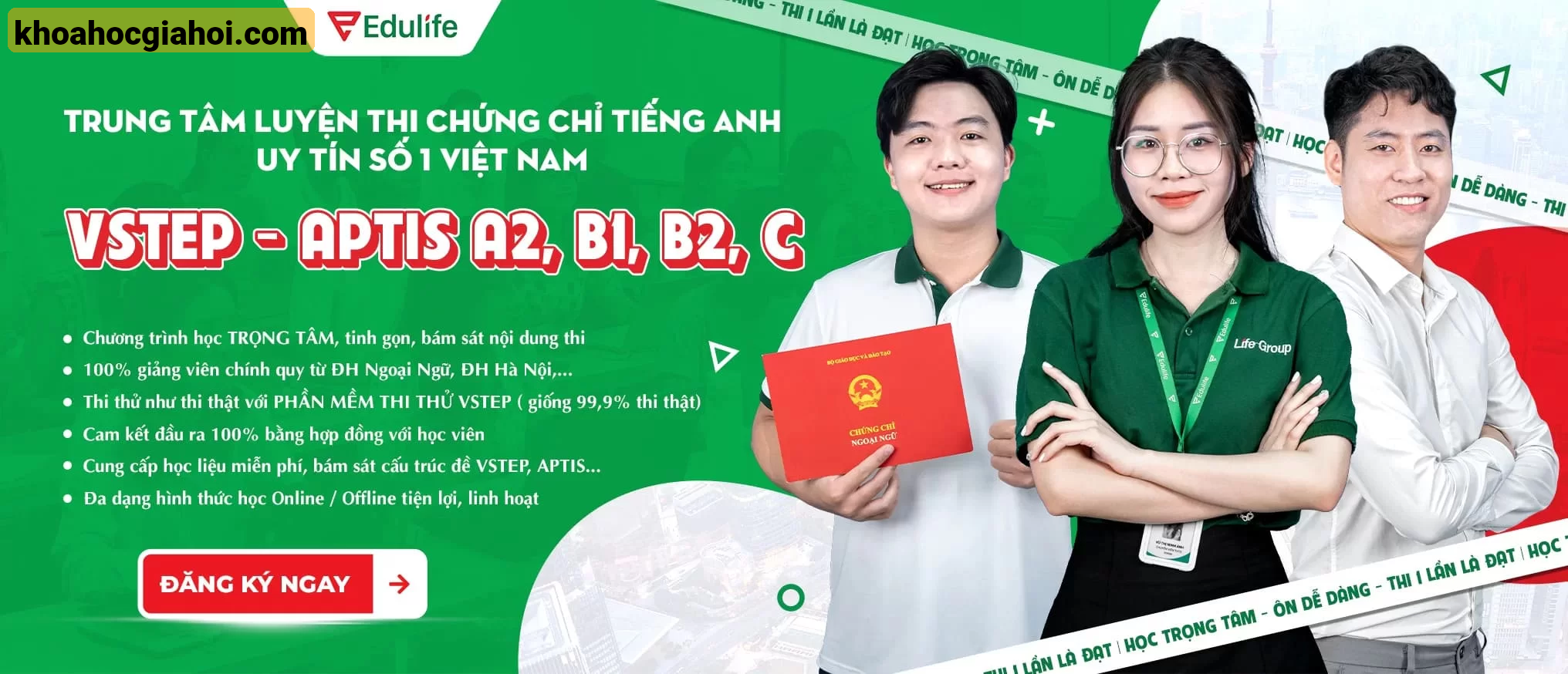 Khóa Hoc Luyện Thi Chứng Chỉ Tiếng Anh Vstep Tiếng Anh A2 B1 B2 C1