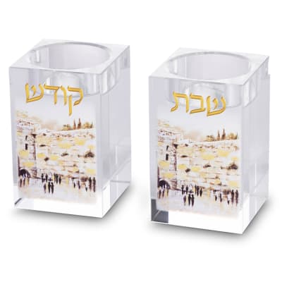 זוג פמוטי קריסטל מהודרים 8 סמ