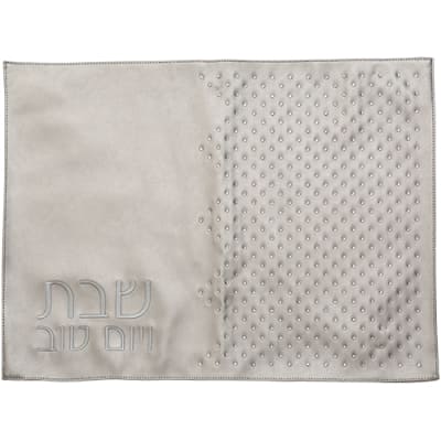 כיסוי חלה דמוי עור אבני קריסטל זהב שמפניה 61X45 ס"מ