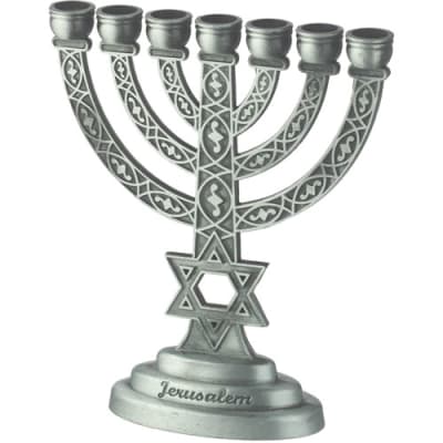 מנורה 7 קנים גימור פיוטר 10 ס"מ