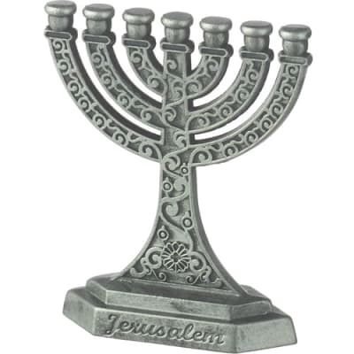 מנורה 7 קנים גימור פיוטר 6 ס"מ