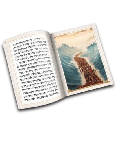 סט הגדות משפחתי לפסח עם איורים בטכנולוגיית AI דמוי עור