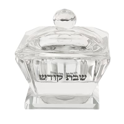 מלחייה קריסטל עם מכסה 4X6 ס"מ