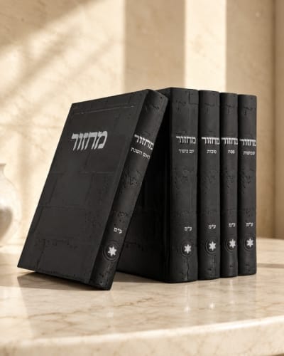 סט מחזורים מעוצב כותל בצבע שחור כסף