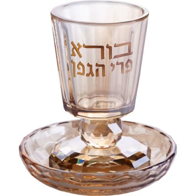 גביע קידוש קריסטל עם רגל 8 ס"מ