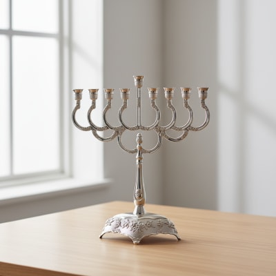 חנוכיה ילדים בציפוי כסף