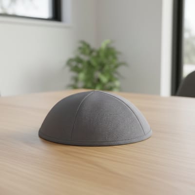 כיפה בד מהודרת גודל 2 שטוח - 15.5 ס"מ