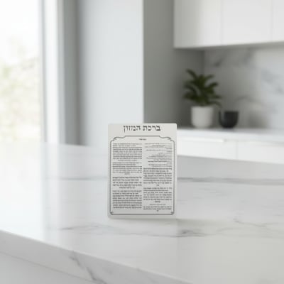 ברכת המזון מאקריליק נוסח ספרד 24X18 ס"מ