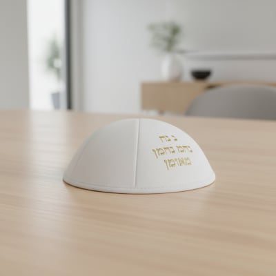 כיפה אולטרא סוויד לבן 19 ס"מ ומקום לסיכה