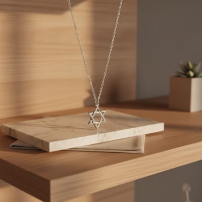 שרשרת כסף טהור 925 "מגן דוד"