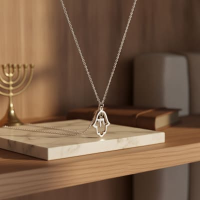 שרשרת כסף טהור 925 "חמסה"
