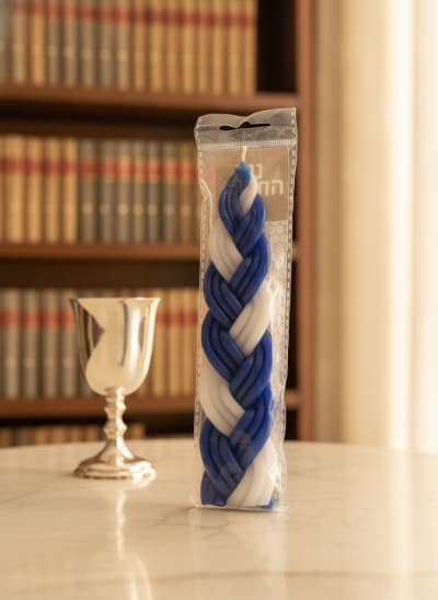 נר הבדלה כחול 15 ס"מ - 0716203472338