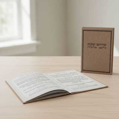 ברכון מהודר דמוי עור - סדר קידוש ליום ולילה נוסח ע.מ. 12X17.5 ס"מ