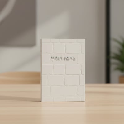 ברכון מהודר דמוי עור - ברכת המזון נוסח אשכנזי 12X17.5 ס"מ