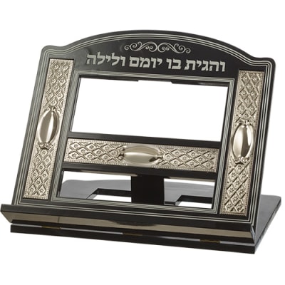 שטנדר מהודר מעץ מהגוני עם פלקטה מוכספת 33X39