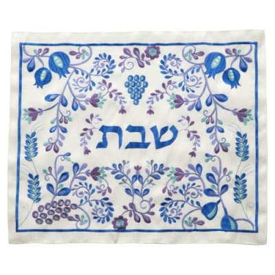 כיסוי חלה בד מהודר עם ריקמה 52X42 ס"מ