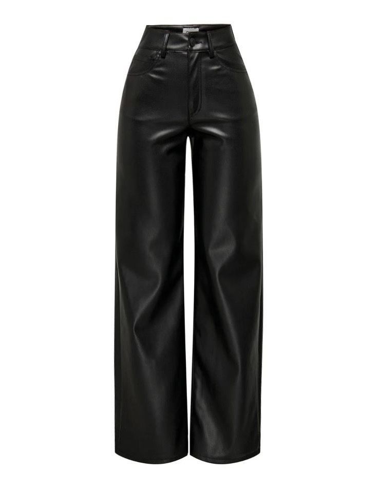 Calça Preta de Couro