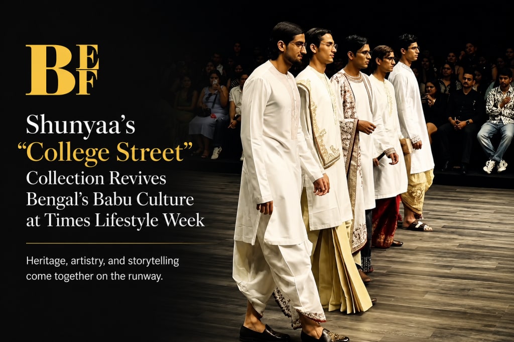 Shunyaa’s “College Street” Collection Revives Bengal’s Iconic Babu Culture at Times Lifestyle Week 2026