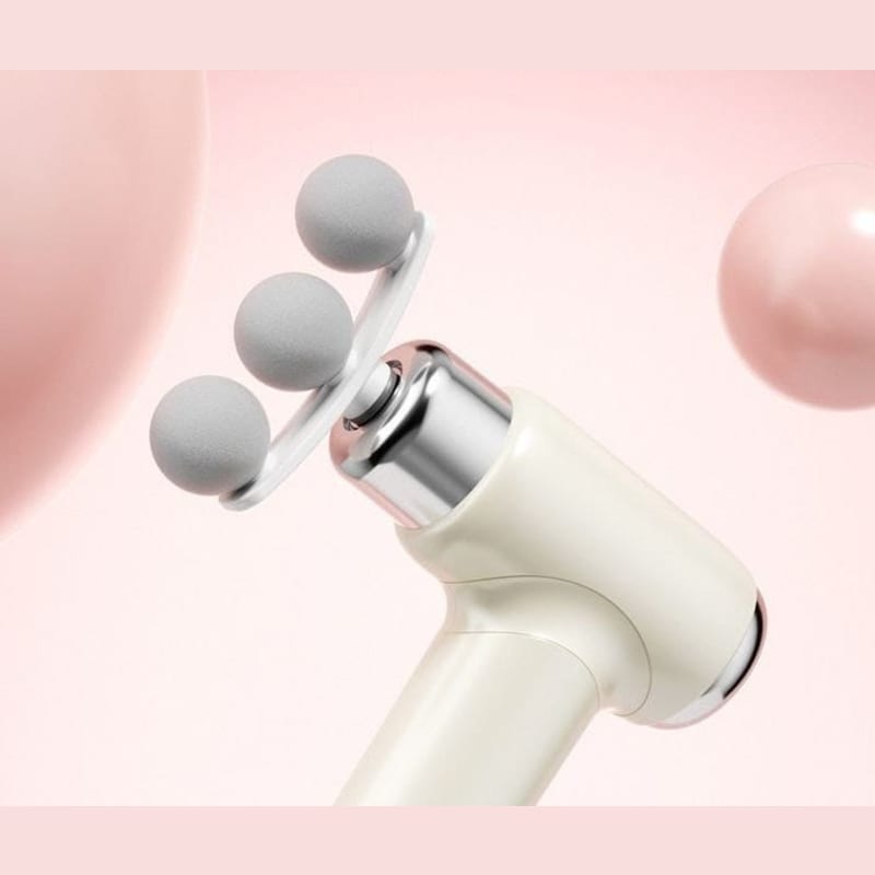 Mini pistolet de massage crème avec tête à 3 billes