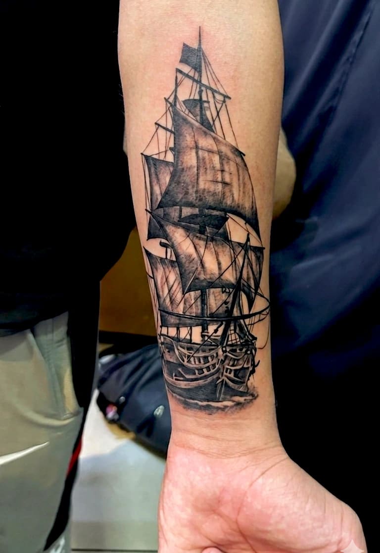 Black Pearl Tattoo Design