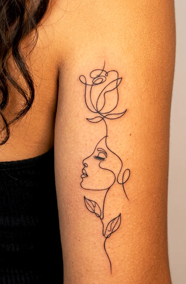 Single Rose Tattoo Idea – Elegant Floral Ink Designs