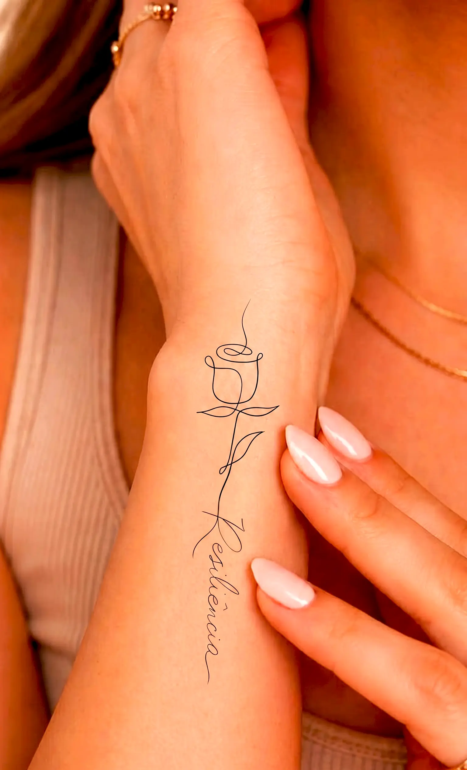 Single Rose Tattoo Sleeve