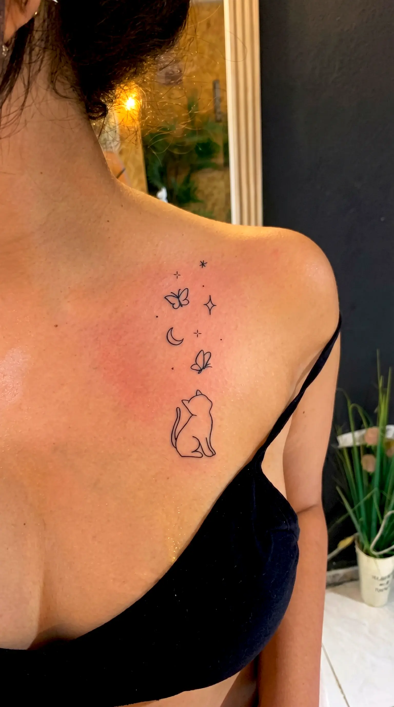 Butterfly with Cat Butterfly Tattoo