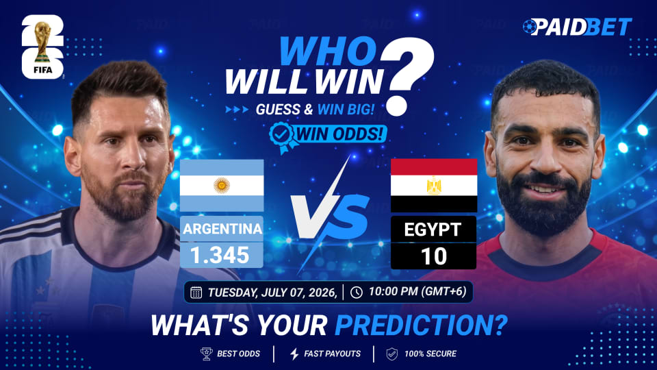 Argentina vs Egypt Betting Tips | FIFA World Cup 2026 | PaidBet Match Preview
