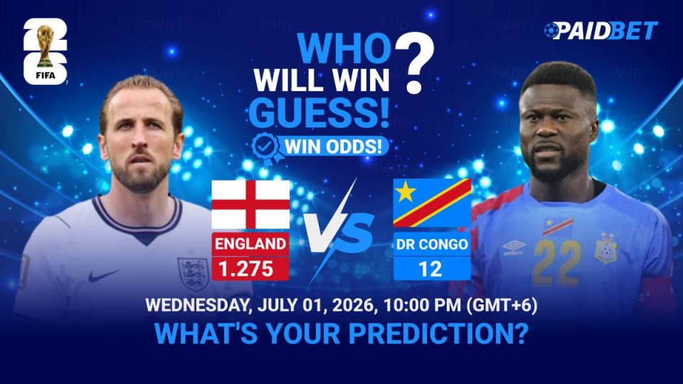 England vs DR Congo – Full Match Preview, Player Lineups, Odds & Date (July 1, 2026)