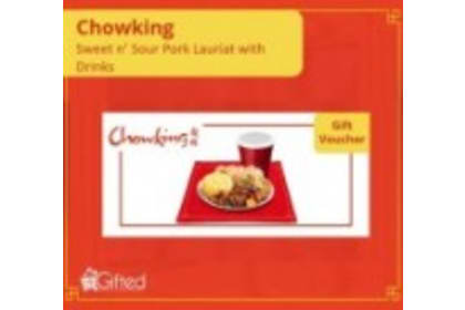 Chowking Sweet n Sour Pork Lauriat with Drinks
