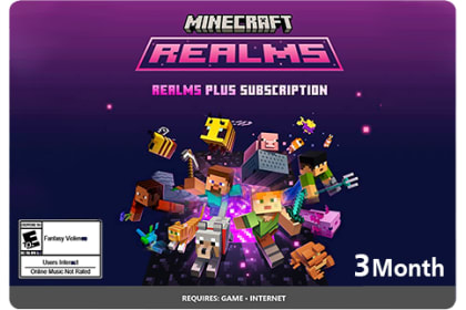 Minecraft Realms plus 3M - BedRock XBOX & PC