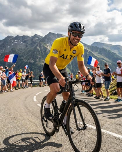 Cyclisme Maillot Jaune — univers Sport du photobooth IA Le Studio Pop