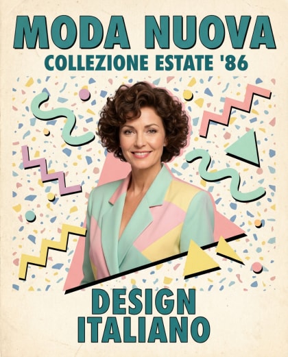 Design Memphis 80s — univers Pop & Street Art du photobooth IA Le Studio Pop