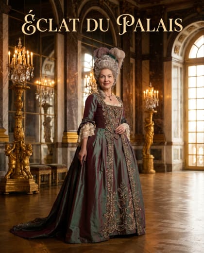 Splendeur de Versailles — univers Cour Royale du photobooth IA Le Studio Pop