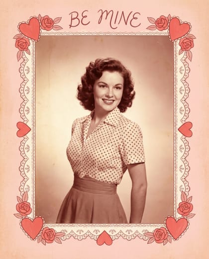 Carte Vintage — univers Saint-Valentin du photobooth IA Le Studio Pop