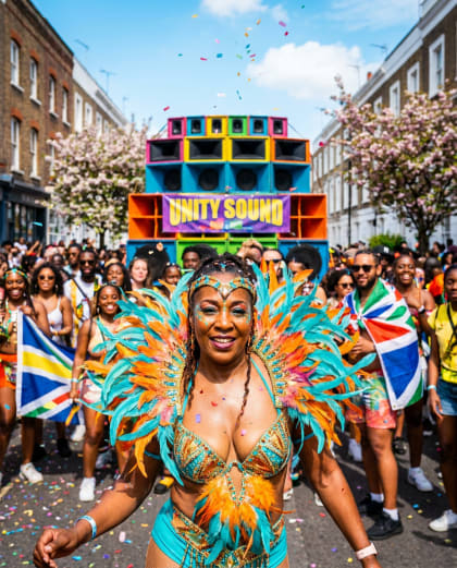 Carnaval de Londres — univers Carnaval du photobooth IA Le Studio Pop