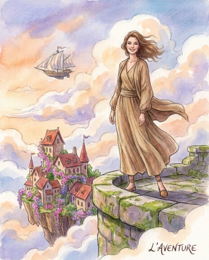 Village dans les Nuages — univers Animation Poétique du photobooth IA Le Studio Pop