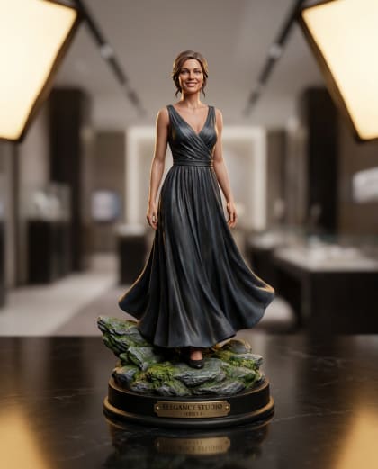 Statuette de Collection — univers Figurine de Collection du photobooth IA Le Studio Pop