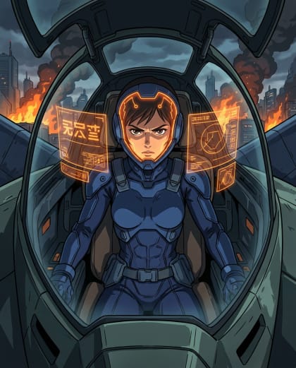 Pilote de Robot Géant — univers Héros d'Animation Japonaise du photobooth IA Le Studio Pop