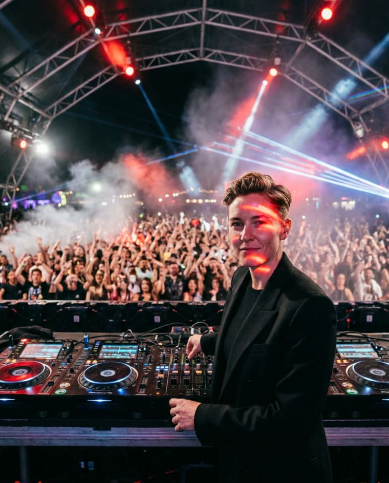 Mainstage Mains Levées — univers DJ & Électro du photobooth IA Le Studio Pop