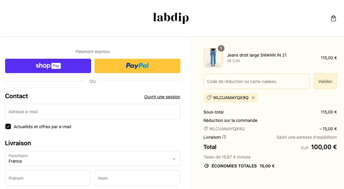 labdip code reduc