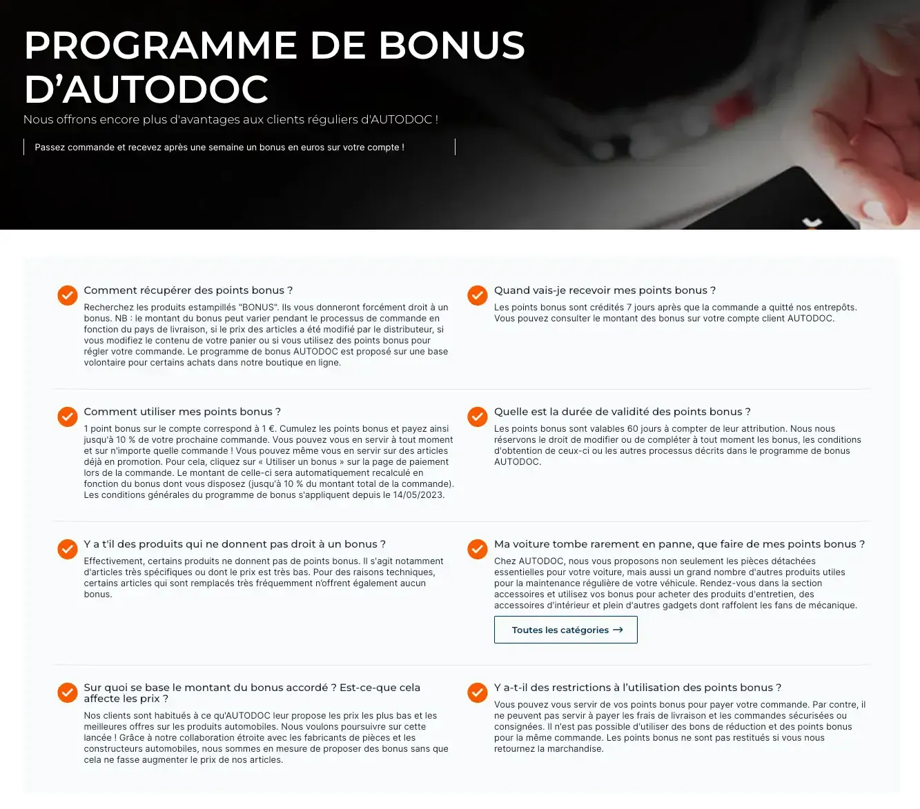 autodoc programme bonus