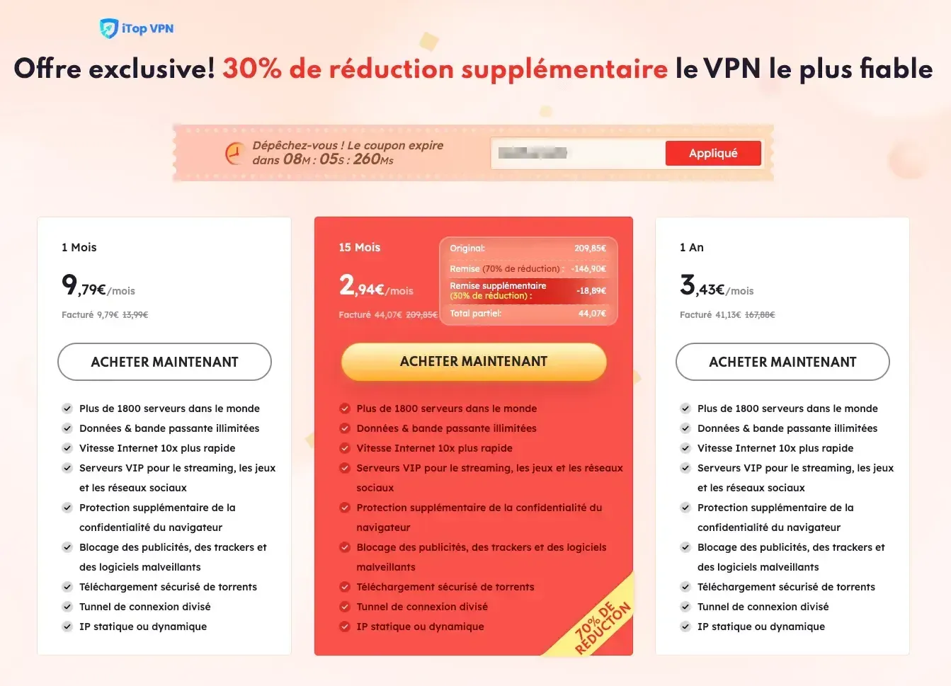 itop vpn bon de reduction