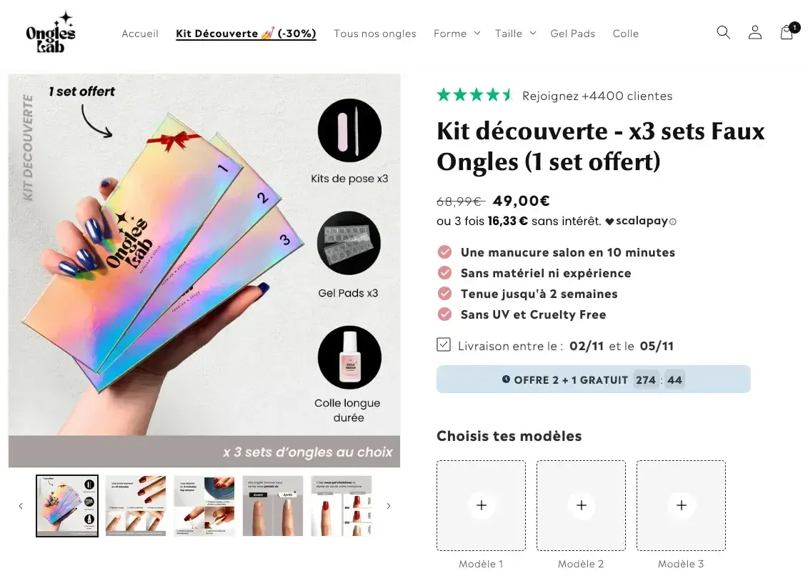 le kit decouverte de chez ongles lab