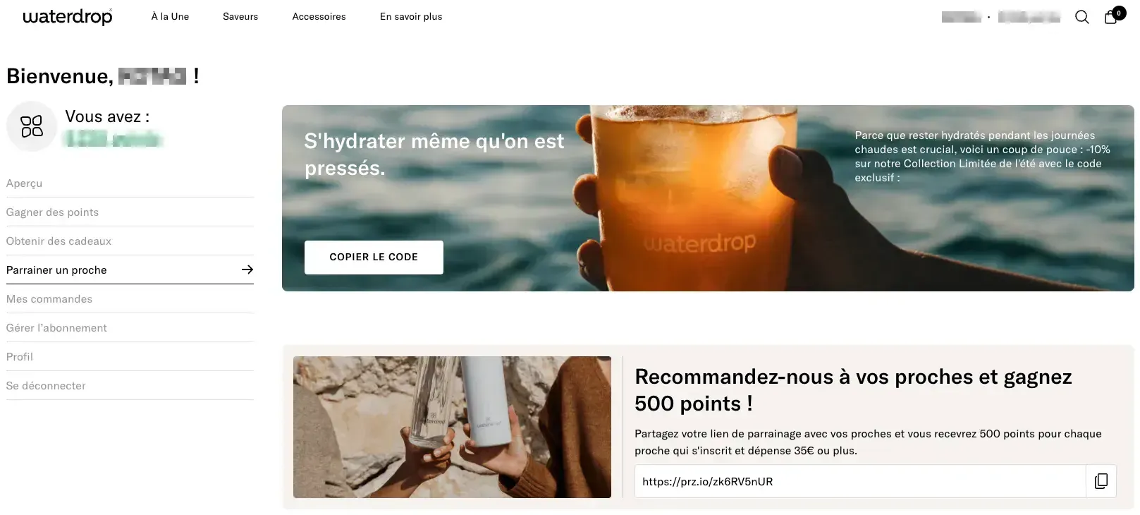 waterdrop parrainage