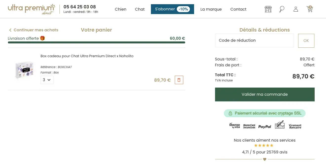 ultra premium direct bon reduc