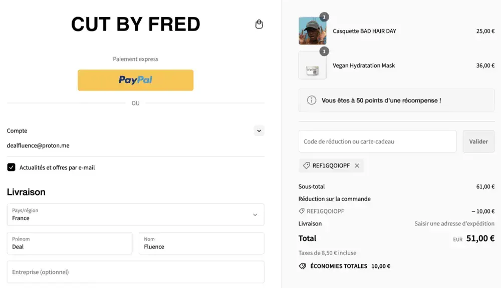 cut by fred promotion